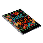 カスタム ユニーク おもしろ かわいい 優しい デュード ビー カインド ハッピー ノートブック (右側)