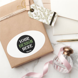 カスタム ユニーク シンプル & ミニマルなハershey'sキス 楕円形シール