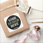 カスタム ユニーク シンプル Hershey's キス スクエアシール<br><div class="desc">このデザインは誰でも利用できます。ロゴ、画像、テキスト、色を自由にカスタマイズしてください。どうもありがとうございます。</div>