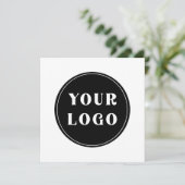 カスタム ユニーク スリム & ミニマル サンキューカード (スタンド正面)