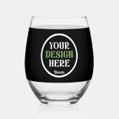 カスタム ユニーク スリム & ミニマル ステムなしワイングラス (正面)