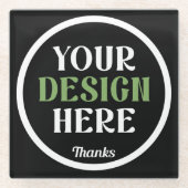 カスタム ユニーク モダン ミニマル ガラスコースター (正面)