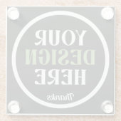 カスタム ユニーク モダン ミニマル ガラスコースター (裏面)