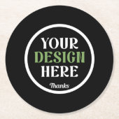 カスタム ユニーク モダン ミニマル ラウンドペーパーコースター (正面)