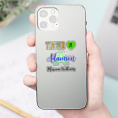 カスタム ユニーク モノグラム 先生 名前 ステッカー シール (スマートフォン)
