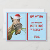 カスタム ユニーク 馬のジョーク 必須写真カード シーズンカード (正面)