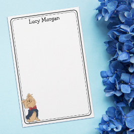 カスタム ヨーキーのキュートな犬のアート 便箋