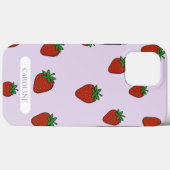 カスタム ライトパープル ストロベリー Case-Mate iPhoneケース (裏面 (横))