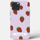 カスタム ライトパープル ストロベリー Case-Mate iPhoneケース (裏面)
