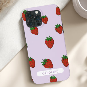 カスタム ライトパープル ストロベリー iPhone 13 PRO MAXケース