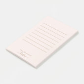 カスタム ライン 大きなメモ帳 軽いほんのりピンク ポストイット (アングル)