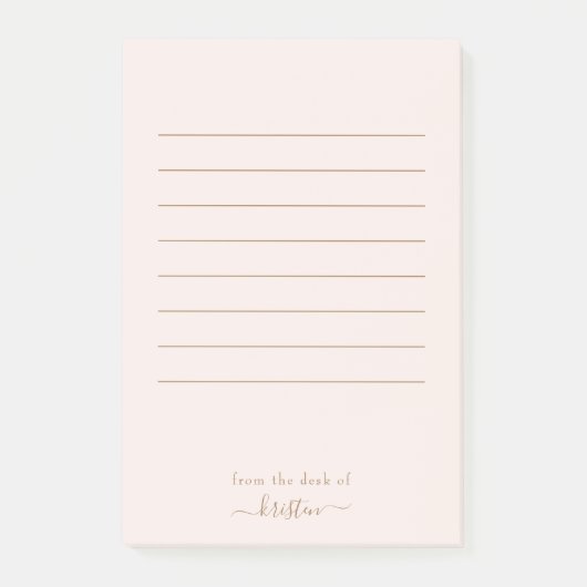 カスタム ライン 大きなメモ帳 軽いほんのりピンク ポストイット (正面)