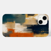 カスタム ラグジュアリー ゴールド ネイビー 抽象 モダン アート デザイン Case-Mate iPhoneケース (裏面 (横))