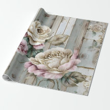 カスタム ラスティック ヴィンテージ ローズとウッド プランクト