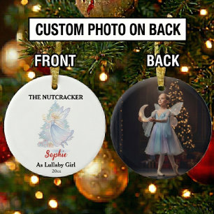 カスタム ララバイ ガール くるみ割り人形 写真 クリスマス セラミックオーナメント
