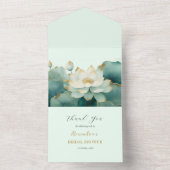 カスタム ランタン花 ブライダルシャワー 感謝 オールインワン招待状 (内側)