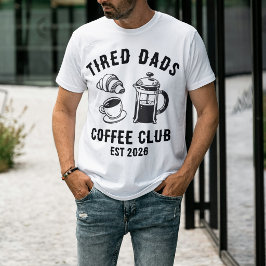 カスタム リトロ 疲れたパパのコーヒークラブ 設立 2026 Tシャツ