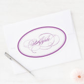 カスタム_リンゴ楕円 楕円形シール (封筒)