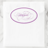 カスタム_リンゴ楕円 楕円形シール (バッグ)