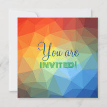 カスタム レインボー ジオメトリック シェイプ