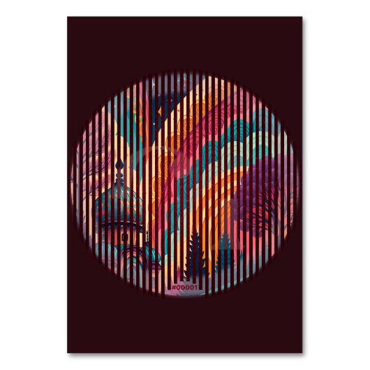 カスタム レインボー ドーム テーブル カード – ダークエディション (正面)