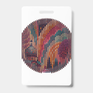 カスタム レインボー ドーム ID バッジ – 垂直