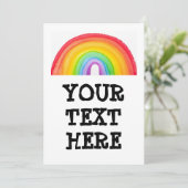 カスタム レインボー パーティー 招待状 (スタンド正面)
