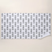 カスタム レクタングル ビジネス カンパニー ロゴ パターン ビーチタオル (正面)