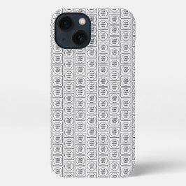 カスタム レクタングル ビジネス ロゴ パターン iPhone ケース