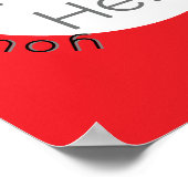 カスタム レッド サークル フォト ポスター - 画像とテキストを追加 (角)