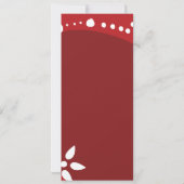 カスタム・レッド・バレンタインのディナーパーティーメニュー 招待状 (裏面)