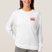 カスタム レッド プラッド "犬の散歩がいい" Tシャツ (正面)