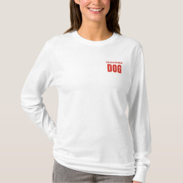 カスタム レッド プラッド "犬の散歩がいい" Tシャツ