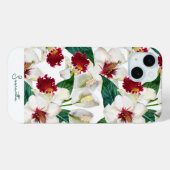 カスタム レッド ホワイト 夏 トロピカル 花 Case-Mate iPhoneケース (裏面 (横))