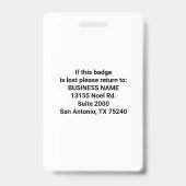 カスタム レッド 従業員 ロゴ 写真 ID 名前バッジ バッジ (裏面)