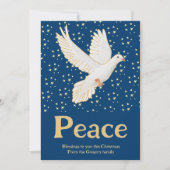 カスタム レトロ クリスマス ピース 水彩画の鳩 (正面)