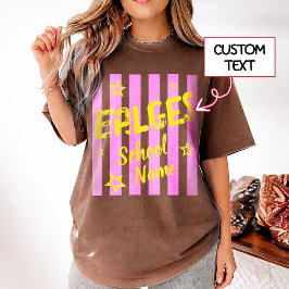 カスタム レトロ スクール スピリット マスコット Tシャツ