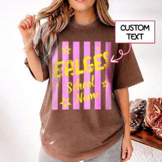 カスタム レトロ スクール スピリット マスコット Tシャツ