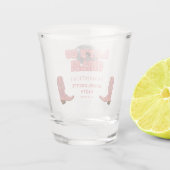 カスタム レトロ ディスコ カウガール バチェロレッテ パーティー ショットグラス (裏面)