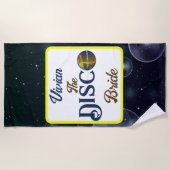 カスタム レトロ ディスコ ブライズテイル パーティー ディスコ 花嫁 ビーチタオル (正面)