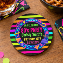 カスタム レトロ ネオン 80年代 誕生日パーティー