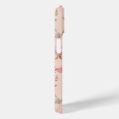 カスタム レトロ ピンクのバラ iPhone 15 ケース Case-Mate iPhoneケース (裏面 / 右)
