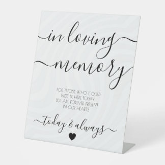 カスタム レトロ ホワイト ウェーブ カリグラフィー メモリアル 台座サイン