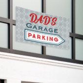 カスタム レトロ 駐車看板 バナー 横断幕 (ビルの外側)