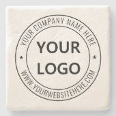 カスタム・ロゴの会社印パーソナライズされた-  ストーンコースター (正面)