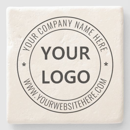 カスタム・ロゴの会社印パーソナライズされた-  ストーンコースター (正面)