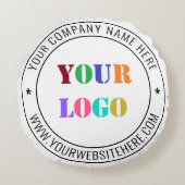 カスタム・ロゴの会社印パーソナライズされた-  ラウンドクッション (正面)