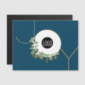 カスタム ロゴをここに 青い喜びのクリスマス (正面/裏面)