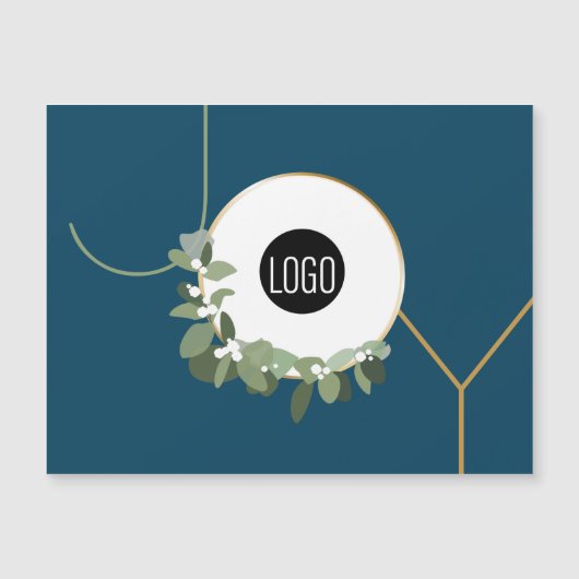 カスタム ロゴをここに 青い喜びのクリスマス (正面)