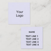カスタム。 ロゴを加えて下さい。 ラベンダー スクエア名刺 (正面/裏面)